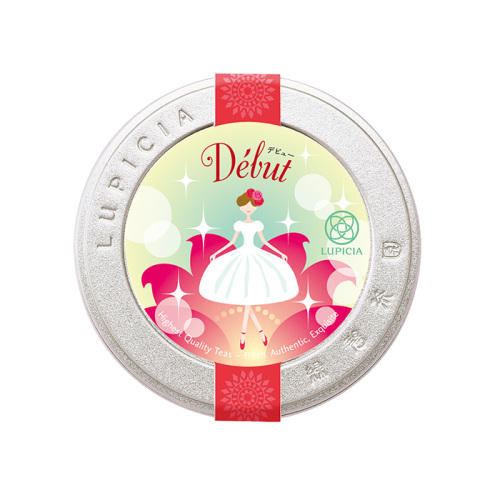 ルピシアのデビューの紅茶缶が置かれている