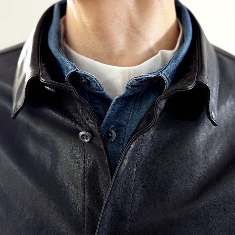 ラムレザーシャツ画像1