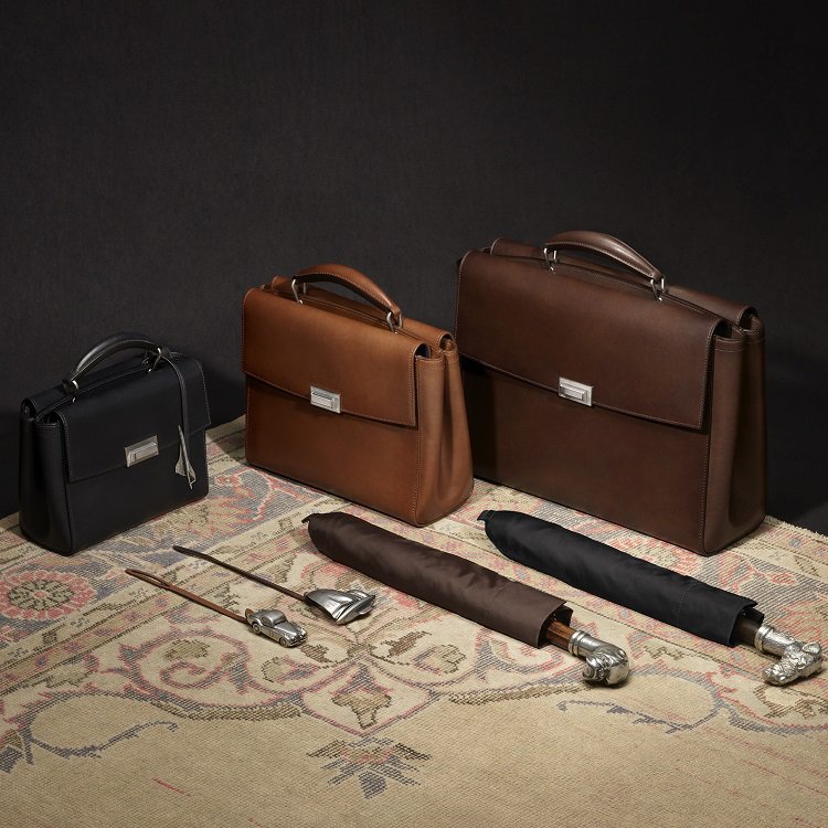 □ HH 美品 【ダンヒル dunhill】 PVC×レザー ボストンバッグ 2WAY