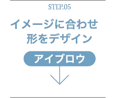 Step.05イメージに合わせて形をデザインアイブロウ