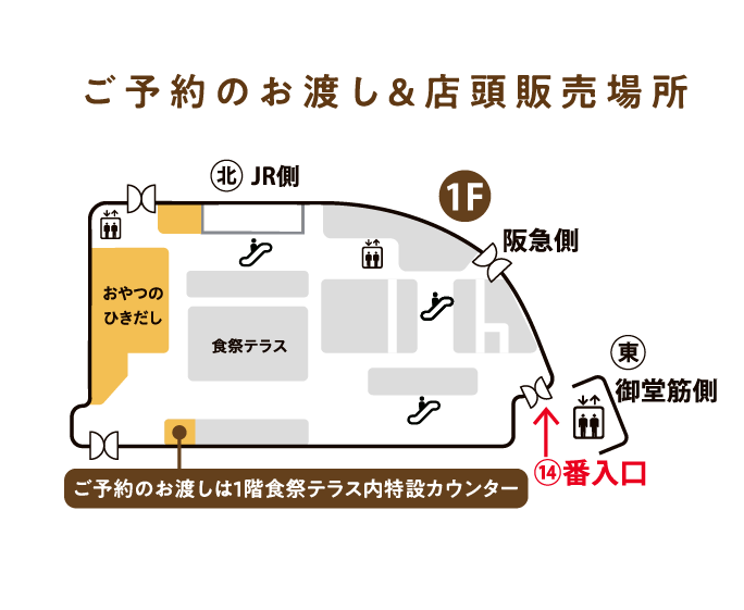 ご予約のお渡し＆店頭販売場所