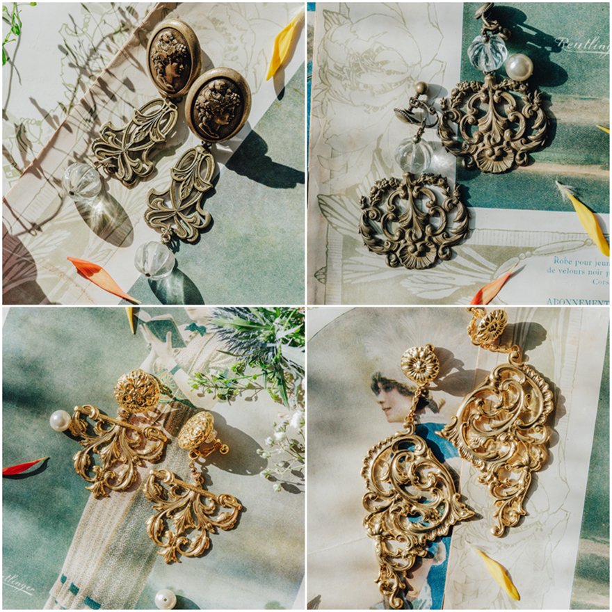 maruo ヴィンテージコスチュームジュエリー ピアス maruo