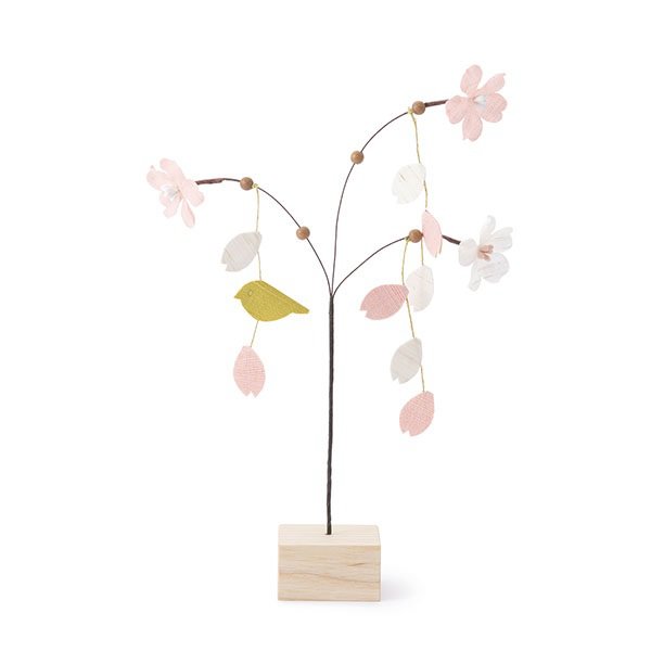 中川政七商店 「桜景色」 麻 暖簾 - のれん