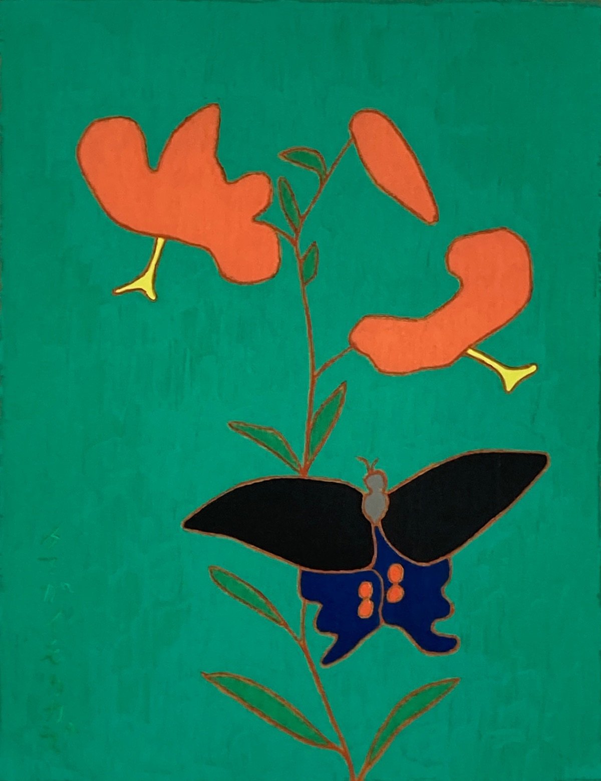 熊谷守一　 　牡丹 熊谷守一 牡丹（熊谷守一 版画展｜阪神百貨店よみもの｜阪神