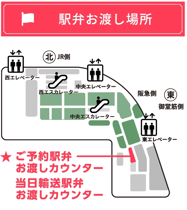 予約駅弁お渡し場所