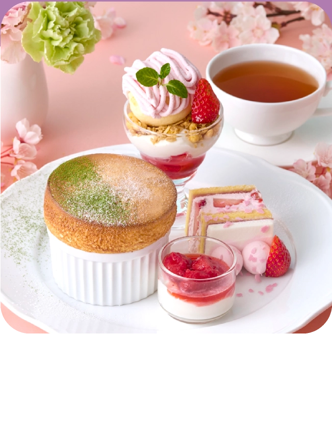 各階レストラン・カフェも春爛漫！桜や旬の素材が咲き誇る、彩り鮮やかなメニューが勢揃い！
