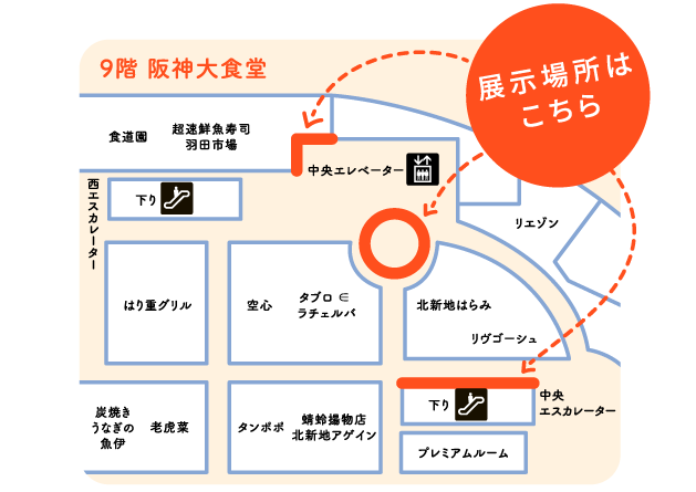 展示場所のマップ
